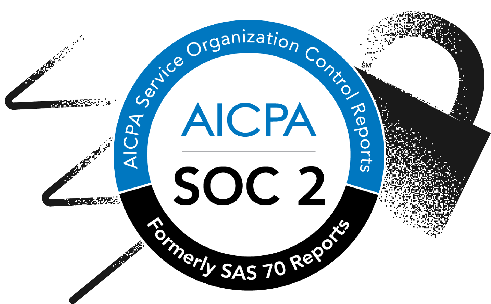 Graphics of the SOC2 compliance badge